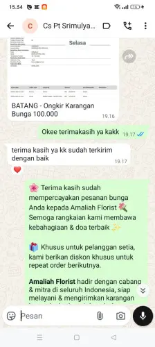 Testimonial Papan Bunga datarcae