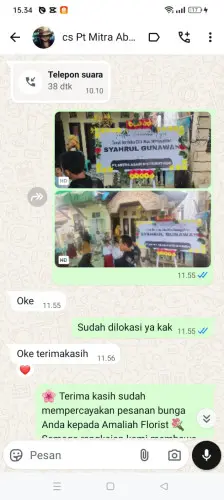 Testimonial Papan Bunga datarcae