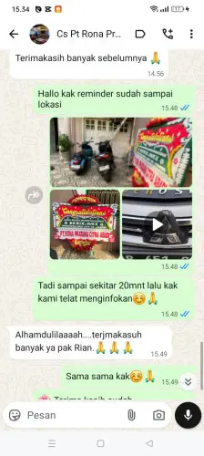 Testimonial Papan Bunga datarcae